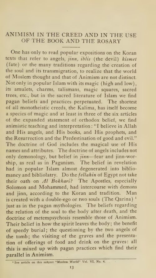 القرآن كتعويذة في شرق الجزيرة العربية والبحرين (1920) — مجلة العالم الإسلامي (ص12-24، المقالة كاملة)