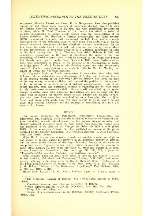 ملخص للبحوث العلمية في الخليج الفارسي (1926) — إشارات الكويت · الأوراق 1–10