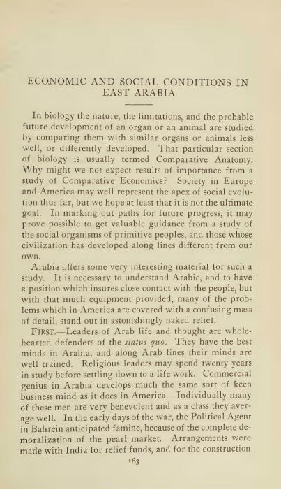 الأوضاع الاقتصادية والاجتماعية في شرق الجزيرة العربية 1924 — مجلة العالم الإسلامي (ص35)