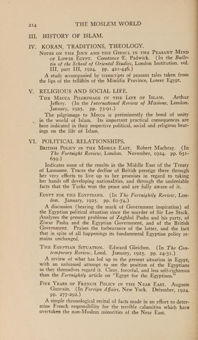 مراجعة كتاب 'العربي في وطنه' لبول هاريسون، 1925 — مجلة العالم الإسلامي (ص80)
