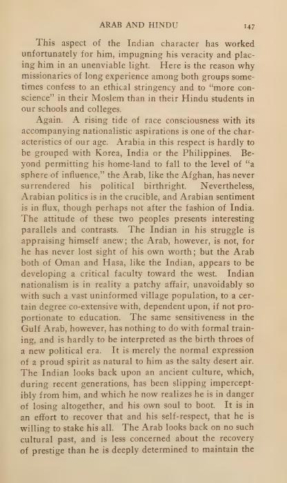 العرب والهنود: مقارنة في الوعي القومي والسياسي (1931) — مجلة العالم الإسلامي (ص29)